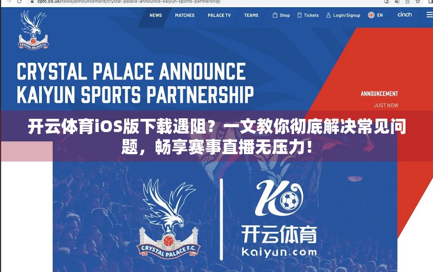 开云体育iOS版下载遇阻？一文教你彻底解决常见问题，畅享赛事直播无压力！
