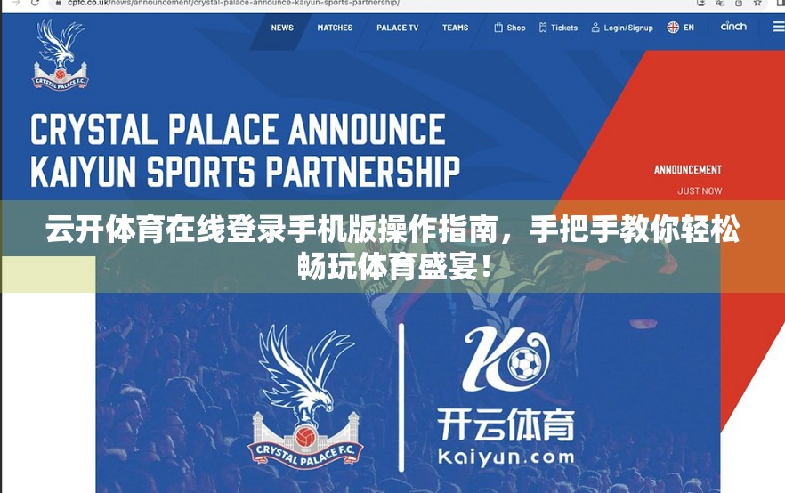 云开体育在线登录手机版操作指南，手把手教你轻松畅玩体育盛宴！