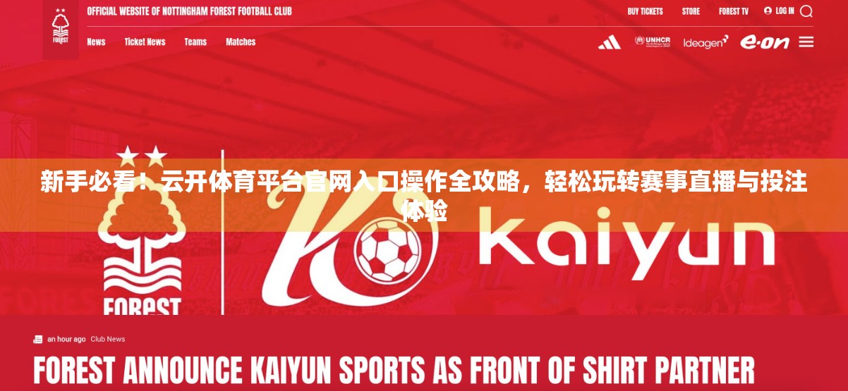 新手必看！云开体育平台官网入口操作全攻略，轻松玩转赛事直播与投注体验