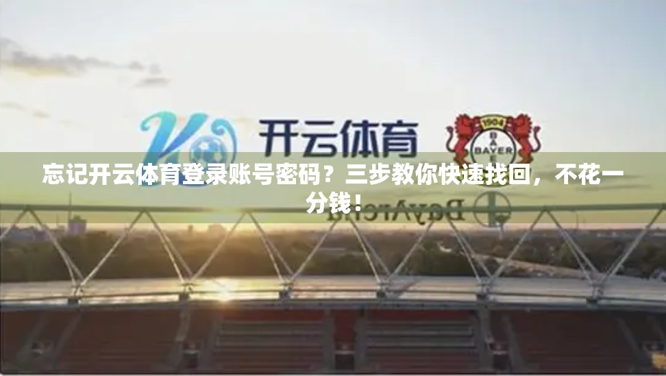 忘记开云体育登录账号密码？三步教你快速找回，不花一分钱！